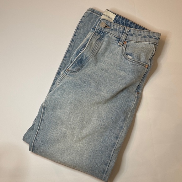 Abrand Venice Straight Jeans 28 High Rise 90s Straight Medium Wash Denim NWT - Picture 2 of 4